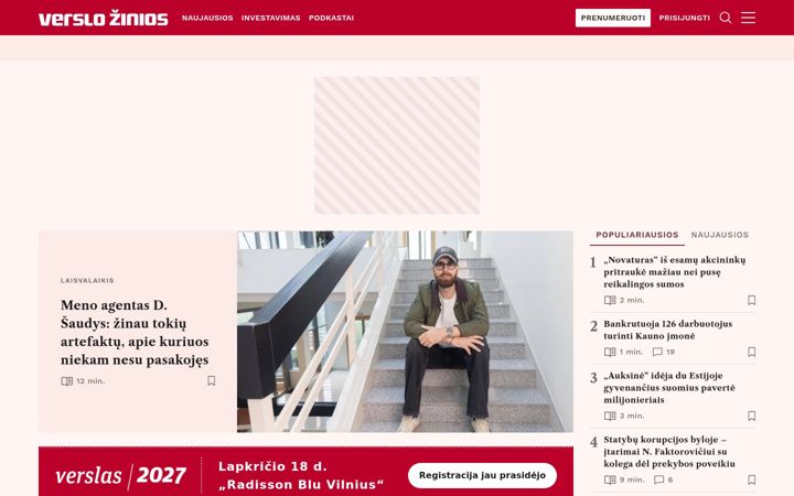 Screenshot stránky vz.lt