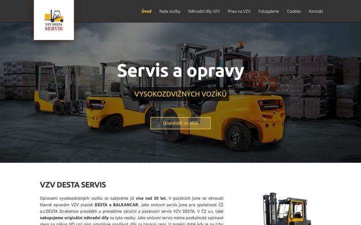 Screenshot von vzv-desta-servis.cz