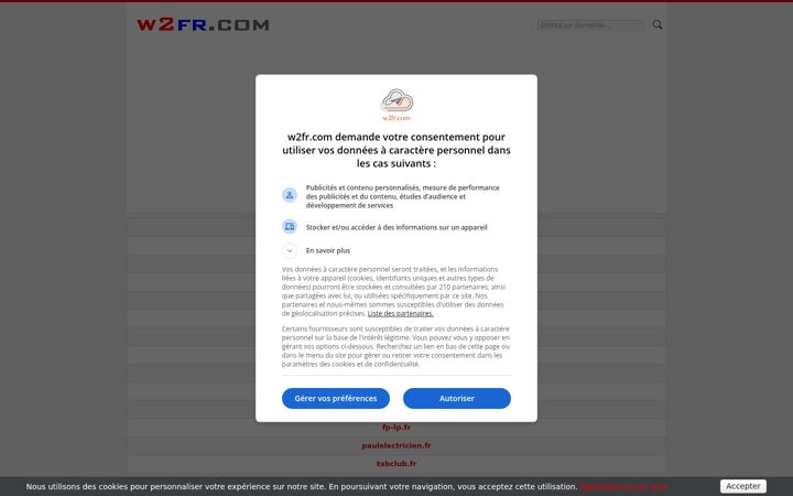 Screenshot of w2fr.com