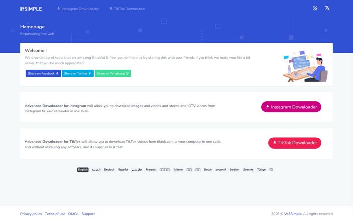 Screenshot of w3simple.com