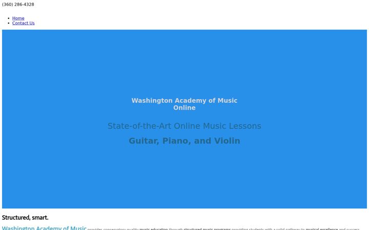 Screenshot of waacademyofmusic.org
