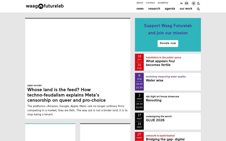 Screenshot of waag.org