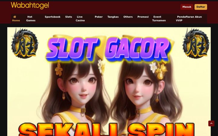 Screenshot of wabahtogel.com