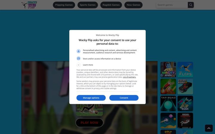 Screenshot of wacky-flip.io