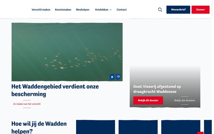 Screenshot di waddenvereniging.nl
