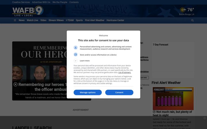 Screenshot von wafb.com