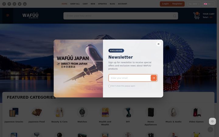 Screenshot of wafuu.com