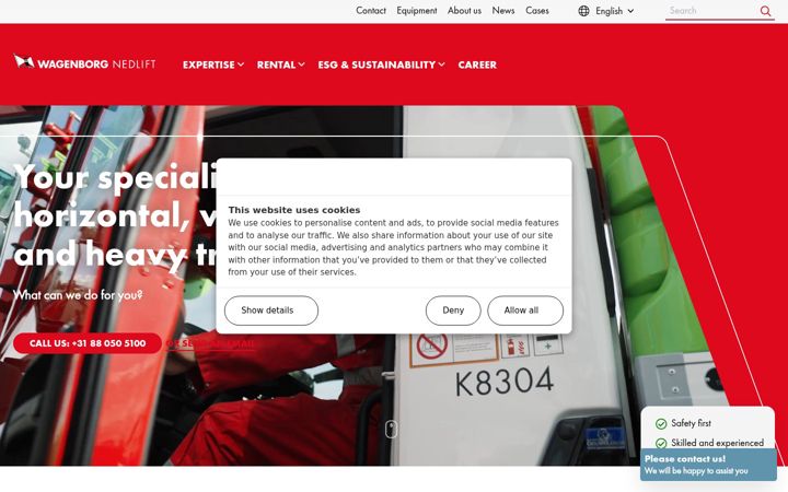 Screenshot of wagenborgnedlift.com