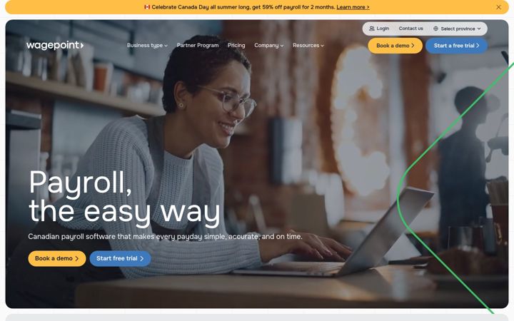 Screenshot of wagepoint.com