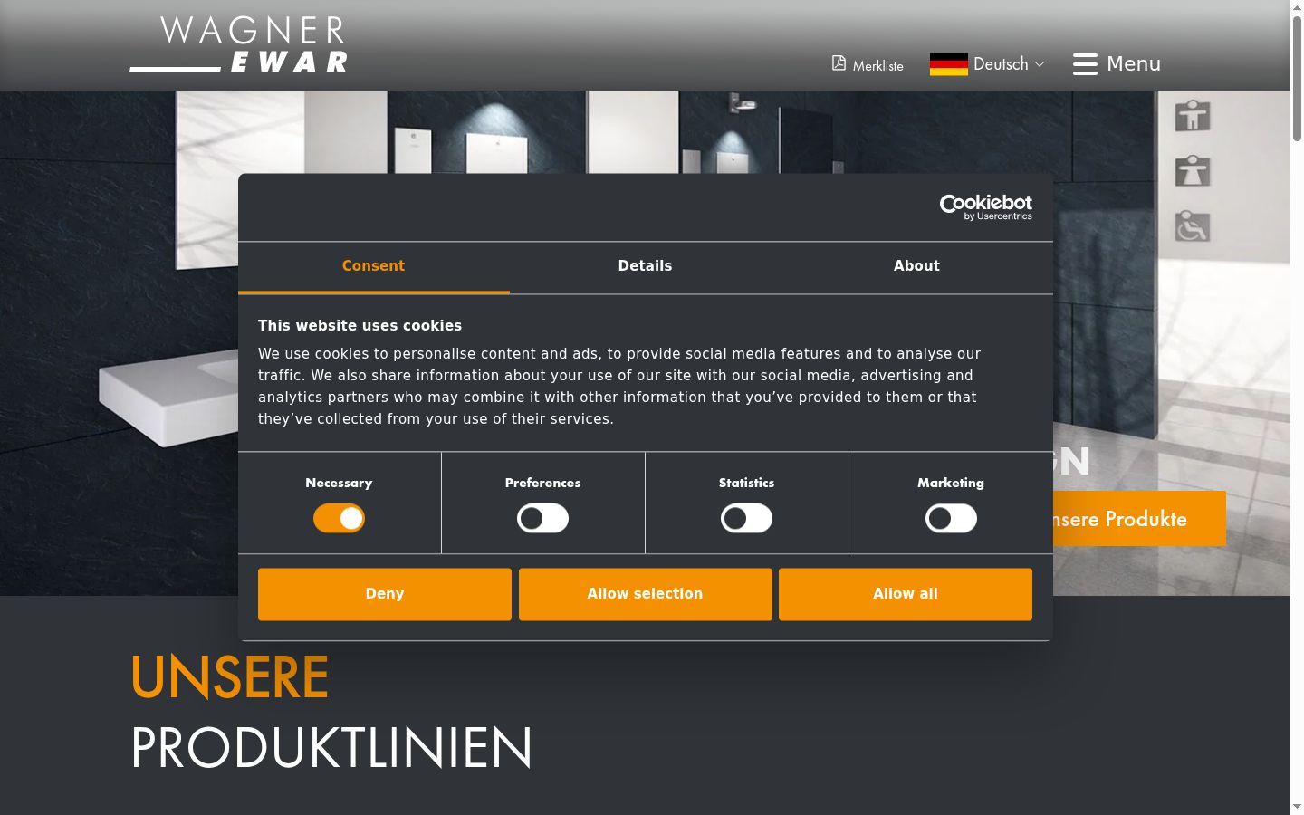 Screenshot tal-banner tal-kunsens muri qabel kwalunkwe interazzjoni