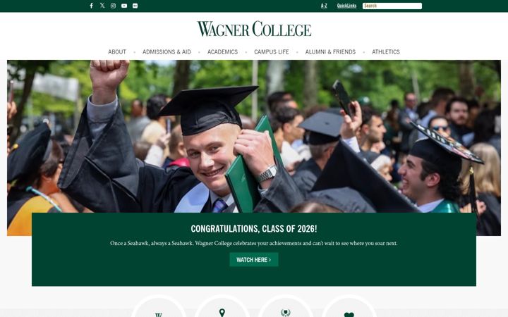 Screenshot of wagner.edu