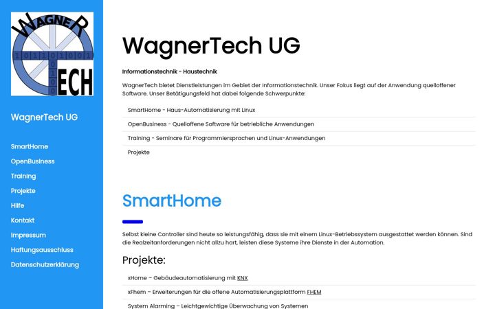 Ekrano kopija wagnertech.de