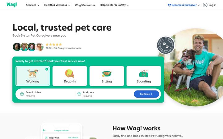 Skjámynd af wagwalking.com