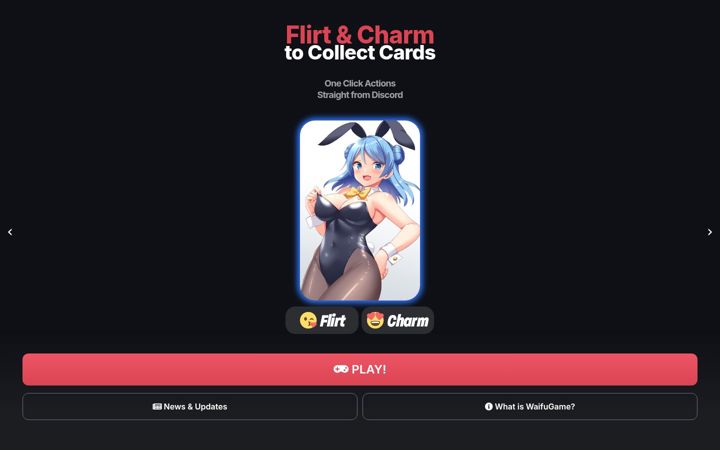 Skærmbillede af waifugame.com