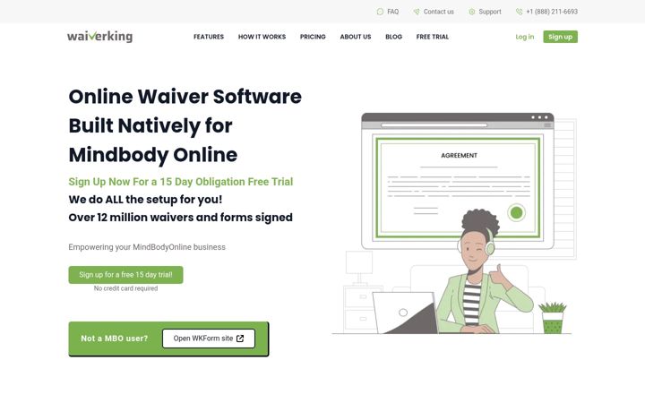 Captura de pantalla de waiverking.com