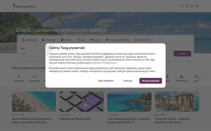 Screenshot of wakacyjnipiraci.pl