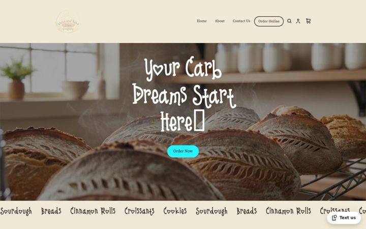 Screenshot of wakeandbakebreadcompany.com
