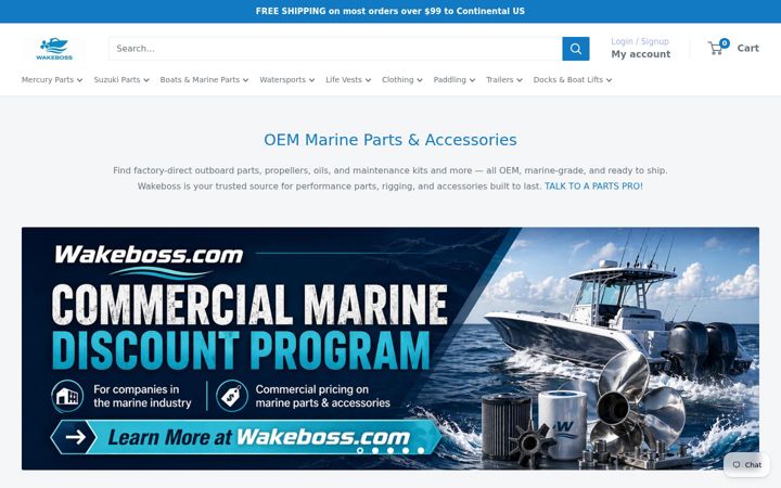 Screenshot of wakeboss.com