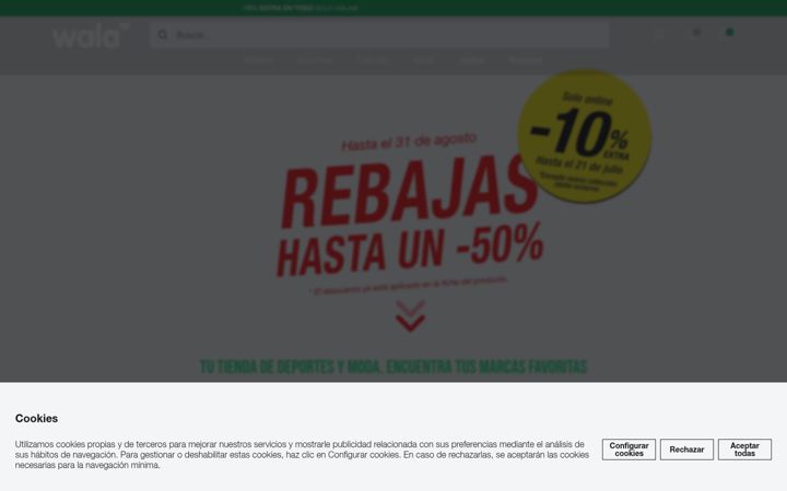 Screenshot of walashop.com