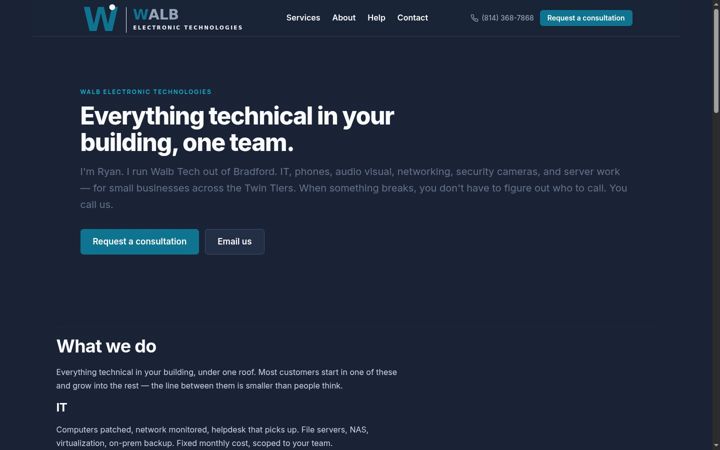 Screenshot of walb.tech