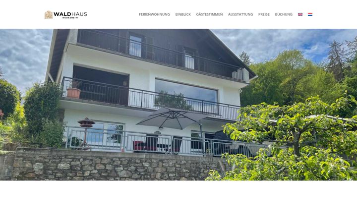 Ekraanipilt saidist waldhaus-ruedesheim.de