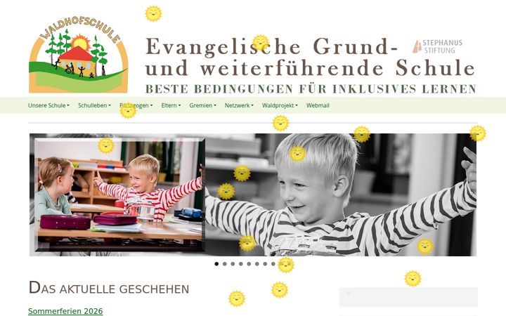 Ekrānuzņēmums no waldhofschule.de