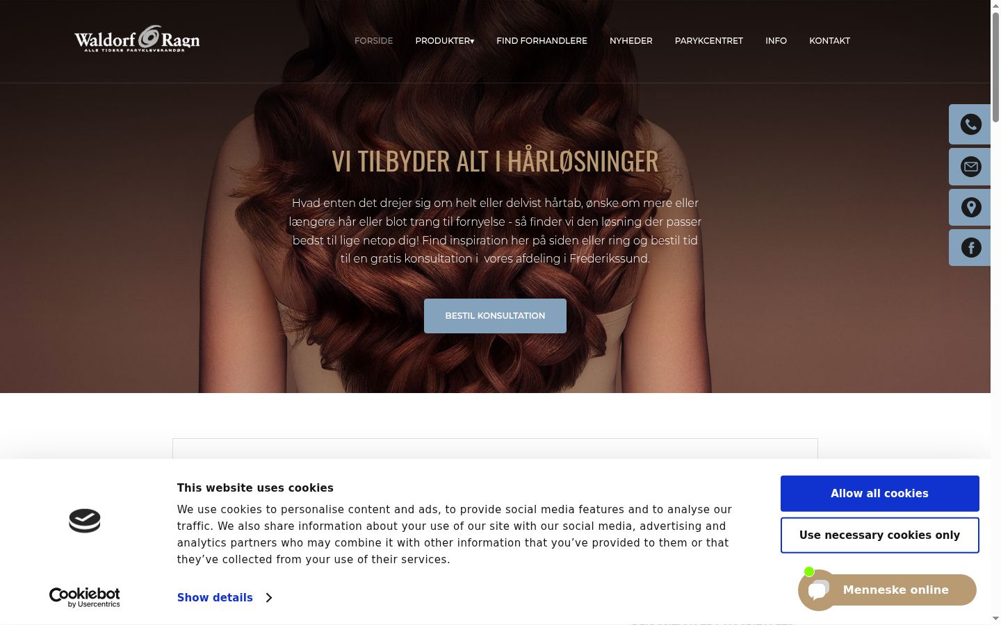 Screenshot del banner di consenso mostrato prima di qualsiasi interazione