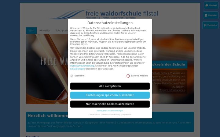 Screenshot of waldorfschule-goeppingen.de