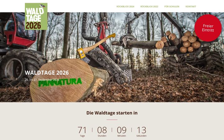 Screenshot van waldtage.at