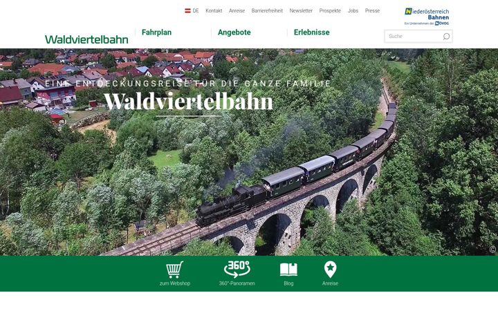 Zrzut ekranu waldviertelbahn.at
