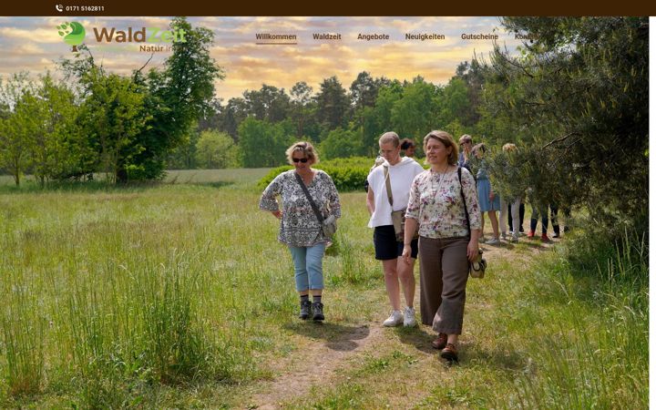 Snímek obrazovky waldzeit.net
