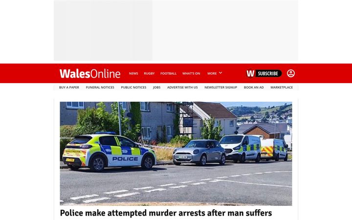 Screenshot ta' walesonline.co.uk
