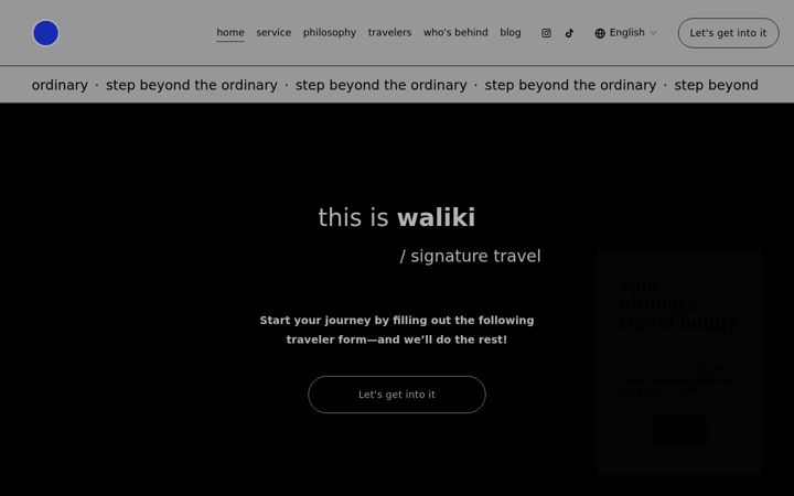 Screenshot ta' waliki-travel.com