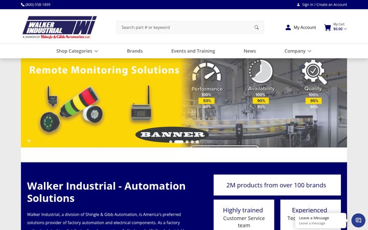 Screenshot of walkerindustrial.com