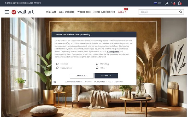 Screenshot of wall-art.com