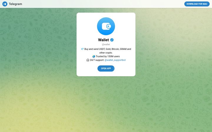 Skjermbilde av walletbot.me