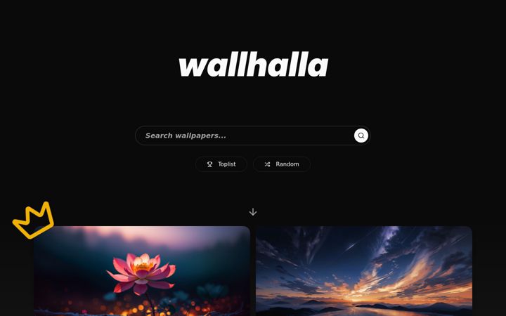Screenshot of wallhalla.com