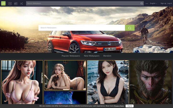 Zrzut ekranu wallhere.com