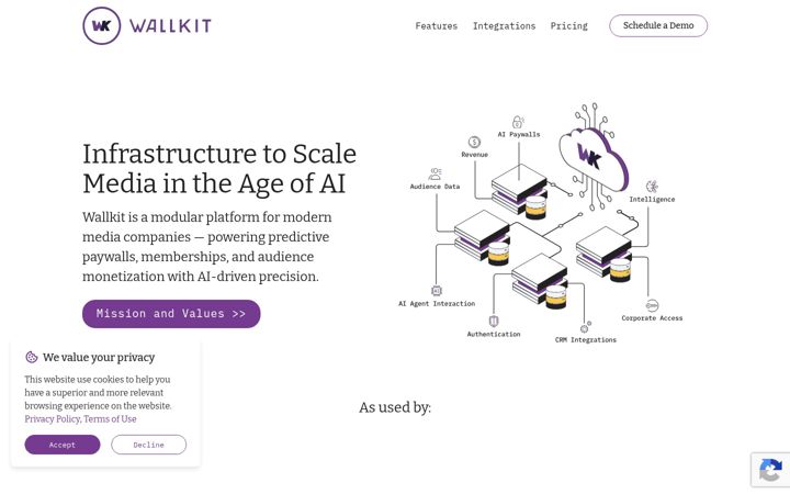 Screenshot of wallkit.net