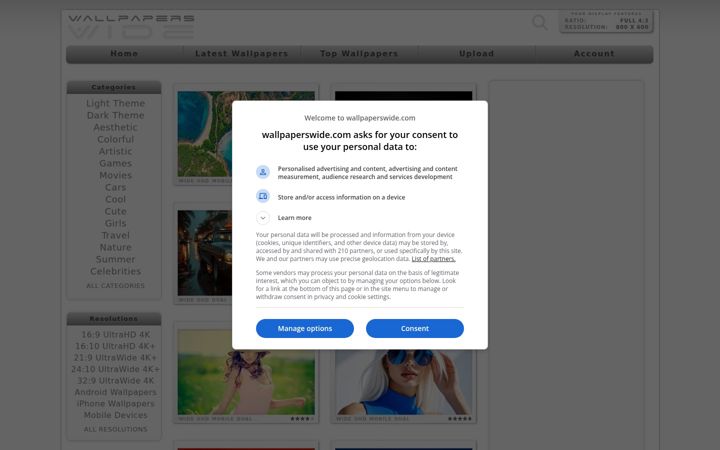 Screenshot van wallpaperswide.com