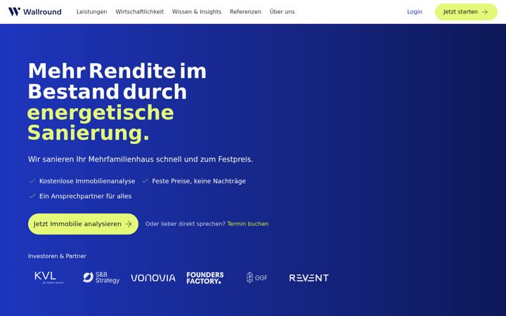 Screenshot van wallround.de