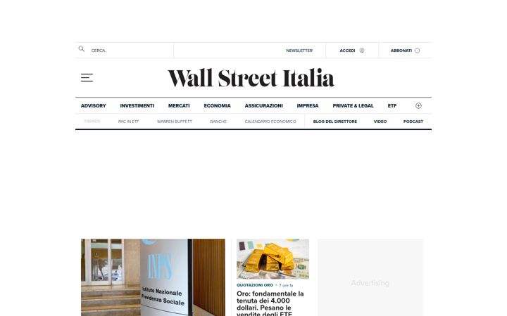 Screenshot of wallstreetitalia.com