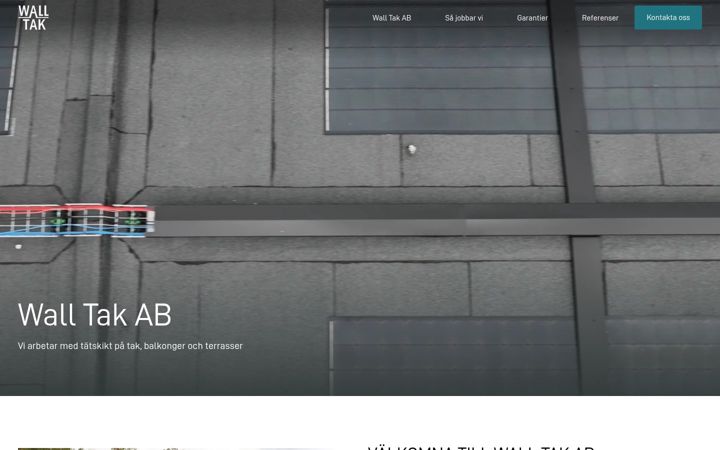 Screenshot of walltak.se