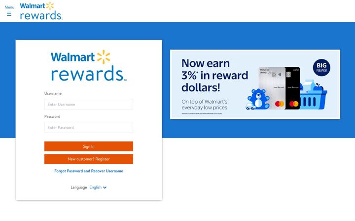 Screenshot of walmartrewardsmc.ca