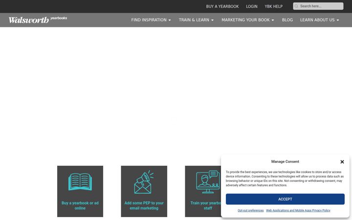 Screenshot of walsworthyearbooks.com