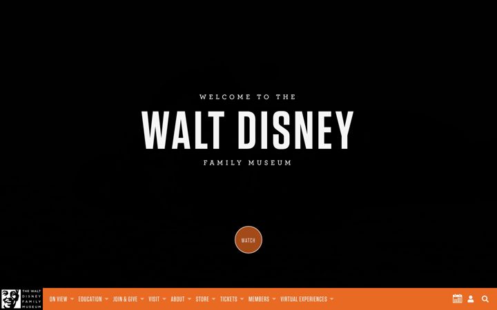 Screenshot of waltdisney.org
