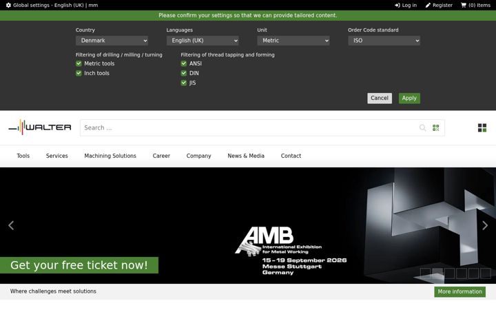 Screenshot of walter-tools.com