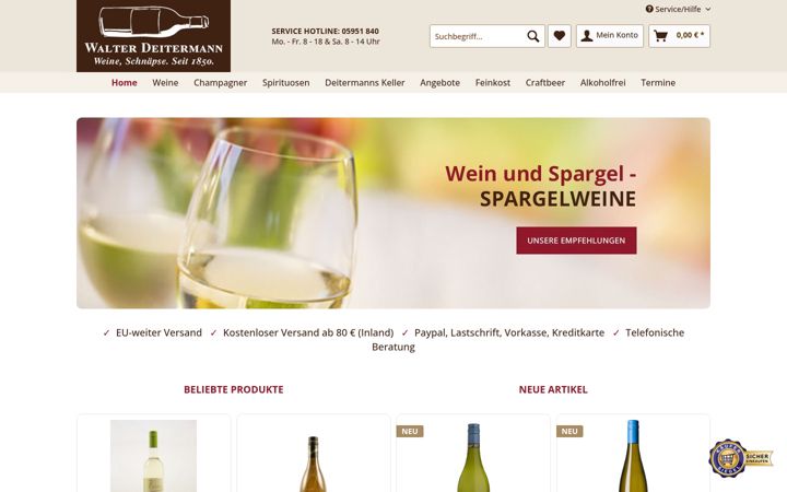 Screenshot of walterdeitermann.de