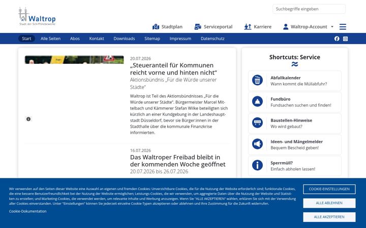 Screenshot of waltrop.de