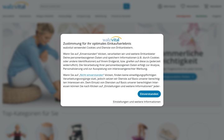 Screenshot of walzvital.de